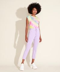 Calca-de-Moletom-Feminina-Jogger-Cintura-Alta-com-Bolsos-Lilas-9390755-Lilas_3