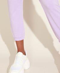 Calca-de-Moletom-Feminina-Jogger-Cintura-Alta-com-Bolsos-Lilas-9390755-Lilas_4