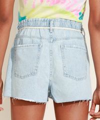 Short-Jeans-Feminino-Mom-Clochard-Cintura-Alta-com-Barra-a-Fio-e-Cinto-Cadarco-Azul-Claro-9971204-Azul_Claro_2