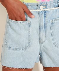 Short-Jeans-Feminino-Mom-Clochard-Cintura-Alta-com-Barra-a-Fio-e-Cinto-Cadarco-Azul-Claro-9971204-Azul_Claro_4