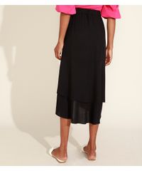 Saia-Feminina-Midi-Assimetrica-em-Camadas-com-Babado-e-Fenda-Preta-9948846-Preto_2