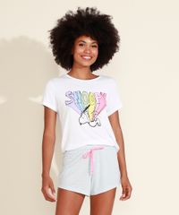 Pijama-Feminino-Snoopy-com-Estampa-de-Poa-Manga-Curta-Branco-9958297-Branco_1