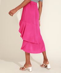 Saia-Feminina-Midi-Assimetrica-em-Camadas-com-Babado-e-Fenda-Pink-9948846-Pink_2