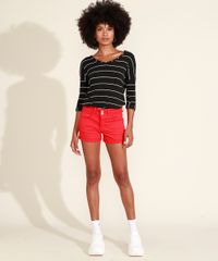 Short-de-Sarja-Feminino-Reto-Cintura-Media-com-Barra-Dobrada-Vermelho-9972221-Vermelho_3