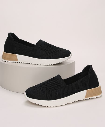 Tenis-Slip-On-Feminino-Modare-Knit-Preto-9972979-Preto_1 Tenis-Slip-On-Feminino-Modare-Knit-Preto-9972979-Preto_1