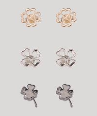Kit-de-3-Brincos-Femininos-Folheados-Trevo-Multicor-9945081-Multicor_2