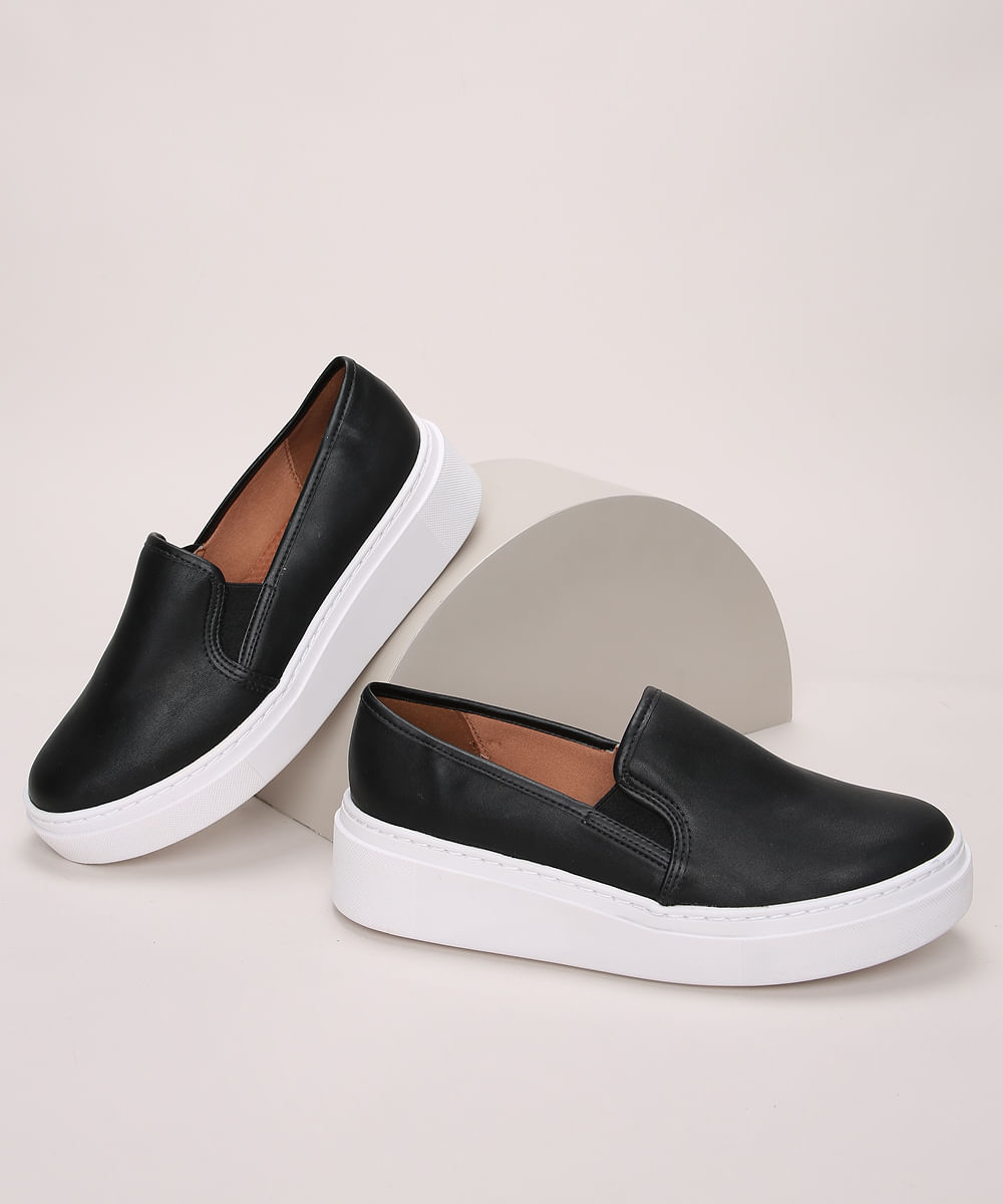 tenis slip on feminino vizzano