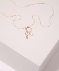 Colar-Feminino-Folheado-Alongado-com-Pingente-de-Chave-Dourado-9945096-Dourado_1