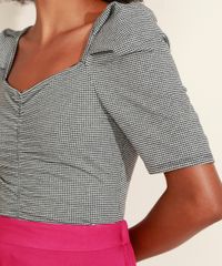 Blusa-Feminina-Estampada-Xadrez-Vichy-com-Franzido-Manga-Bufante-Decote-Princesa-Preta-9972722-Preto_4