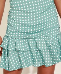 Saia-Feminina-Mindset-Curta-Estampada-de-Poa-com-Franzido-e-Babado-em-Camadas-Verde-Claro-9975454-Verde_Claro_5