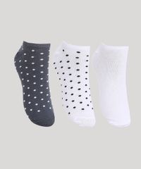 Kit-de-3-Meias-Feminino-Cano-Baixo-Estampado-Poa-Multicor-9971063-Multicor_1