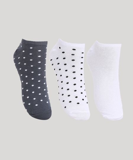 Kit-de-3-Meias-Feminino-Cano-Baixo-Estampado-Poa-Multicor-9971063-Multicor_1