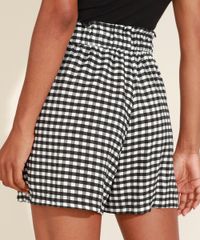 Short-Feminino-Mindset-Cintura-Super-Alta-Estampado-Xadrez-Vichy-com-Bolsos-Preto-9975473-Preto_2
