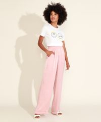 Calca-Feminina-Mindset-Pantalona-Cintura-Super-Alta-Acetinada-com-Bolsos-Rosa-Claro-9975478-Rosa_Claro_3