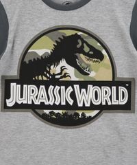 Pijama-Infantil-Raglan-Jurassik-Park-Manga-Curta-Cinza-Mescla-9960298-Cinza_Mescla_2