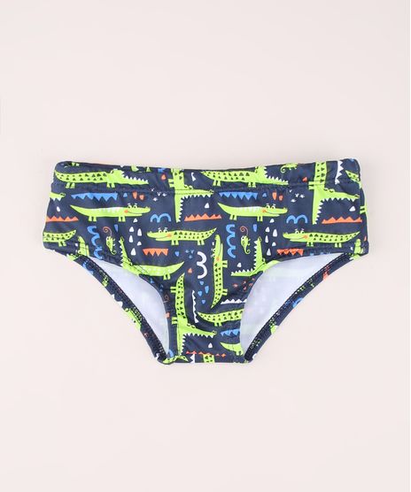 Sunga-Infantil-Slip-Estampada-de-Jacares-com-Protecao-UV50---Multicor-9964841-Multicor_1
