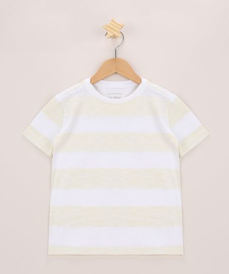 Camiseta-Infantil-Listrado-Manga-Curta-Gola-Careca-Amarela-9970171-Amarelo_1