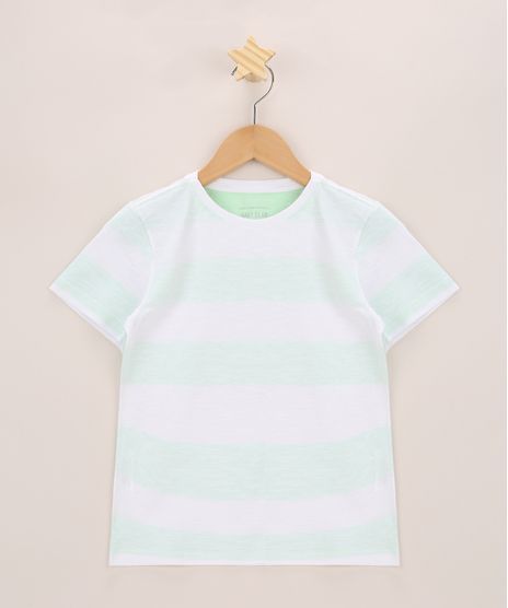Camiseta-Infantil-Listrado-Manga-Curta-Gola-Careca-Verde-Claro-9970171-Verde_Claro_1
