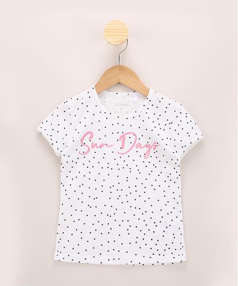 Blusa-Infantil--Sun-Days--Estampado-de-Poa-com-Brilho-Manga-Curta-Decote-Redondo-Off-White-9965729-Off_White_1