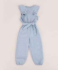 Macacao-Jeans-Infantil-com-Babados-e-Faixa-para-Amarrar-Manga-Curta-Azul-Claro-9953577-Azul_Claro_1