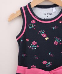 Vestido-Infantil-Estampado-Floral-com-Recortes-e-Faixa-para-Amarrar-Alca-Larga-Azul-Marinho-9965047-Azul_Marinho_3