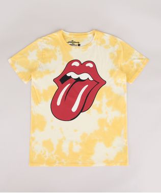 Camiseta-Infantil-Rolling-Stones-Estampado-Tie-Dye-Manga-Curta-Gola-Careca-Amarela-9968657-Amarelo_1