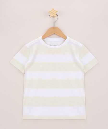 Camiseta-Infantil-Listrado-Manga-Curta-Gola-Careca-Amarela-9970172-Amarelo_1