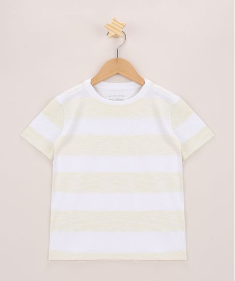 Camiseta-Infantil-Listrado-Manga-Curta-Gola-Careca-Amarela-9970172-Amarelo_1