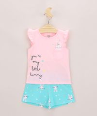 Conjunto-Infantil-de-Blusa-com-No-e-Babado-Manga-Curta-Rosa---Short-Estampado-com-Coelhos-Verde-Agua-9968279-Verde_Agua_1 Conjunto-Infantil-de-Blusa-com-No-e-Babado-Manga-Curta-Rosa---Short-Estampado-com-Coelhos-Verde-Agua-9968279-Verde_Agua_1