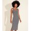 Vestido-Feminino-Midi-Canelado-com-Fendas-Alca-Larga-Cinza-Mescla-Escuro-9960656-Cinza_Mescla_Escuro_1