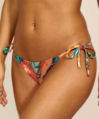 Biquini-Calcinha-Tanga-Canelado-Estampado-Floral-com-Amarracao-Protecao-UV50--Cobre-9959252-Cobre_1