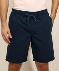 Bermuda-de-Sarja-Masculina-Relaxed-com-Bolsos-Azul-Marinho-9966505-Azul_Marinho_1