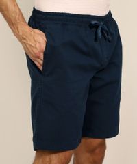 Bermuda-de-Sarja-Masculina-Relaxed-com-Bolsos-Azul-Marinho-9966505-Azul_Marinho_5