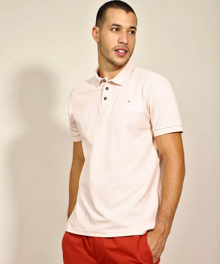 Polo-Masculina-Comfort-em-Piquet-com-Bolso-Manga-Curta-Rosa-Claro-9640963-Rosa_Claro_1