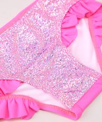 Biquini-Calcinha-Infantil-Estampado-Holografico---Chapeu-com-Protecao-UV50--Rosa-Neon-9957703-Rosa_Neon_4