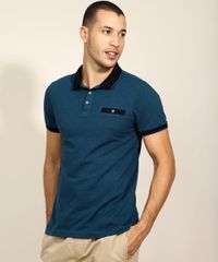 Polo-Masculina-Tradicional-Estampada-com-Bolso-Manga-Curta-Verde-petroleo-9960821-Verde_Petroleo_1