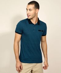 Polo-Masculina-Tradicional-Estampada-com-Bolso-Manga-Curta-Verde-petroleo-9960821-Verde_Petroleo_5