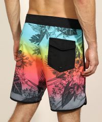 Bermuda-Surf-Masculina-Estampada-de-Folhagens-com-Bolsos-Laranja-9966500-Laranja_2