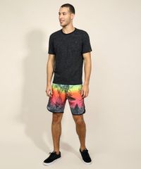 Bermuda-Surf-Masculina-Estampada-de-Folhagens-com-Bolsos-Laranja-9966500-Laranja_3
