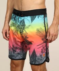 Bermuda-Surf-Masculina-Estampada-de-Folhagens-com-Bolsos-Laranja-9966500-Laranja_5