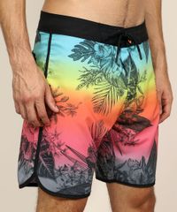 Bermuda-Surf-Masculina-Estampada-de-Folhagens-com-Bolsos-Laranja-9966500-Laranja_6