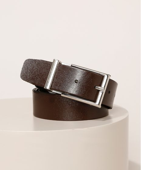Cinto-Masculino-Medio-Texturizado-com-Fivela-Marrom-9966282-Marrom_1