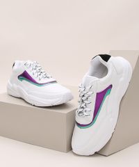 Tenis-Feminino-Oneself-Chunky-com-Recorte-Metalizado-Branco-9971047-Branco_1