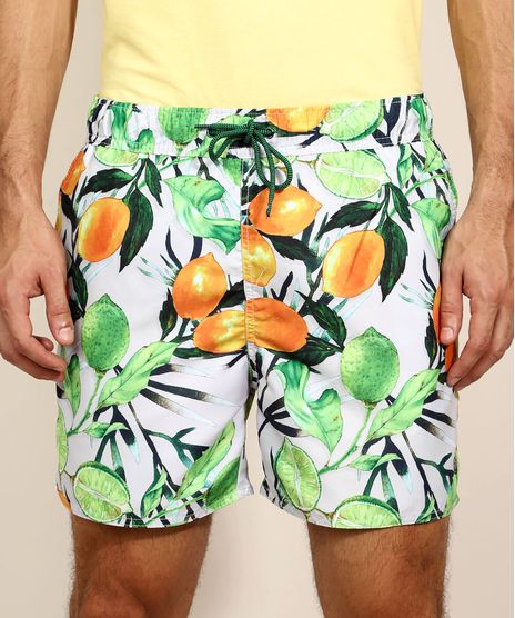 Short-Masculino-Surf-Estampado-de-Limoes-com-Elastico-Off-White-9948165-Off_White_1