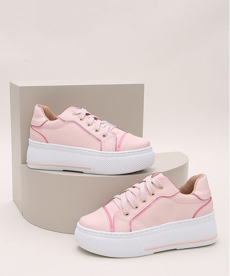 Tenis-Infantil-Flatform-com-Recorte-em-Vinil-Rosa-9973134-Rosa_1