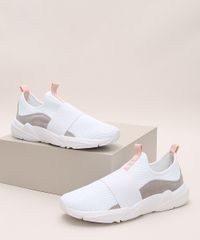 Tenis-Feminino-Oneself-Esportivo-com-Recorte-e-Elastico-Branco-9971038-Branco_1