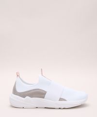 Tenis-Feminino-Oneself-Esportivo-com-Recorte-e-Elastico-Branco-9971038-Branco_2