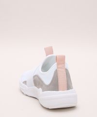 Tenis-Feminino-Oneself-Esportivo-com-Recorte-e-Elastico-Branco-9971038-Branco_4