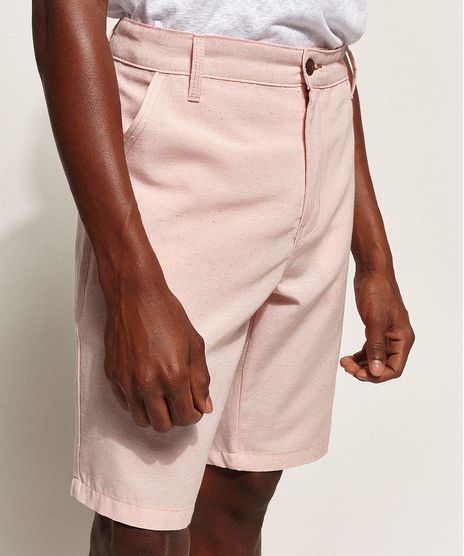 Bermuda-Masculina-Reta-Texturizada-com-Bolsos-Rosa-Claro-9387760-Rosa_Claro_1