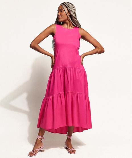 Vestido-Feminino-Midi-Amplo-com-Recortes-Sem-Manga-Pink-9967560-Pink_1